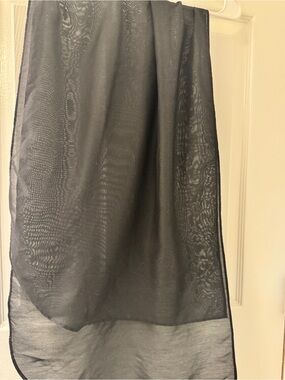 Lightweight Black Sheer Scarf Wrap